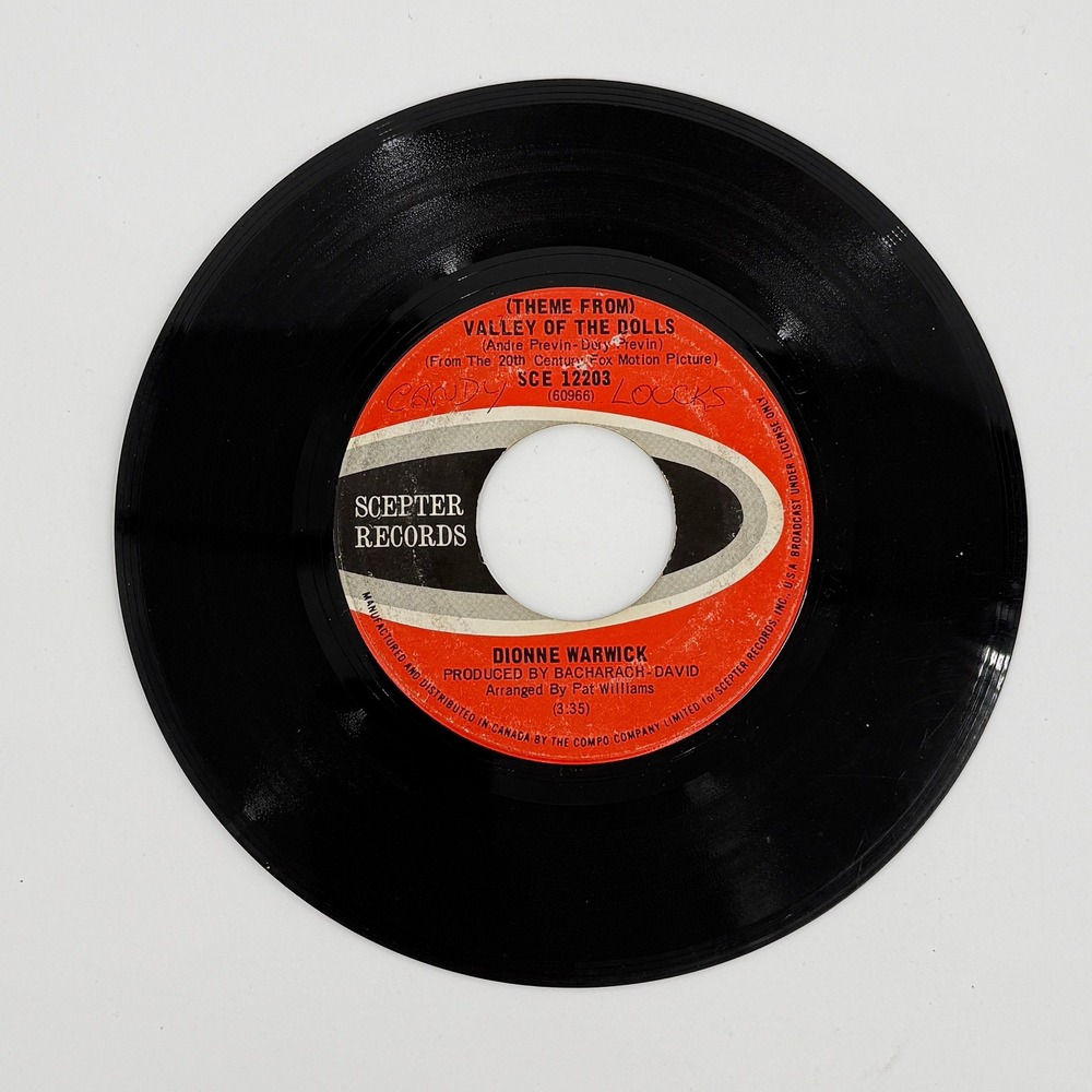 Dionne Warwick Valley Of The Dolls 1968 Canadian Variant Scepter 7" 45 SCE 12203